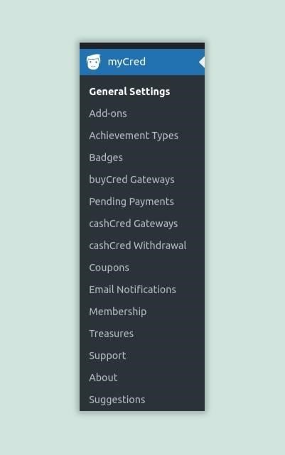 my cred menu