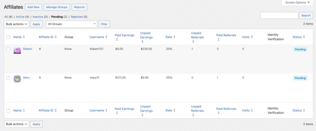 Manage Referral Applications