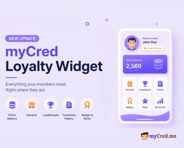 Major Product Update: Introducing myCred Loyalty Widget